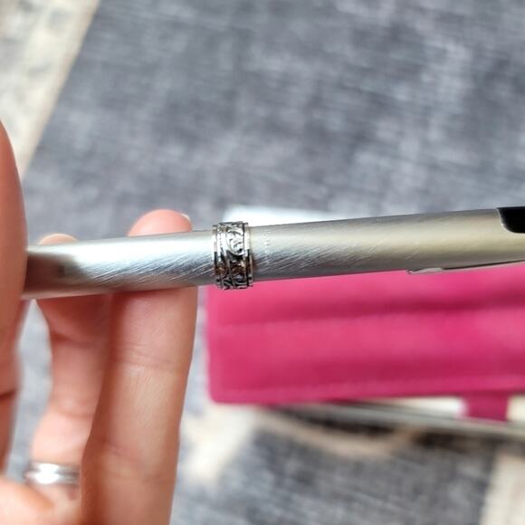 Lady Sheaffer 620 Mechanical Pencil (70s) Brushed Chrome Ornate Florentine .9mm - Picture 9 of 9